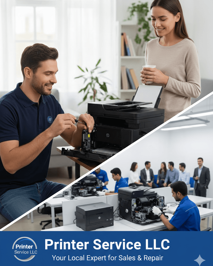 HP Printer Technician at work